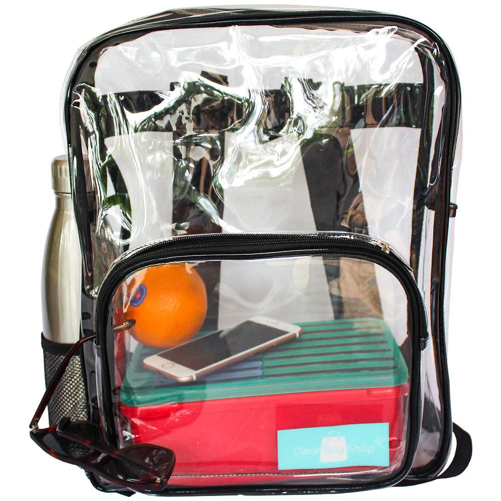 clear back bag